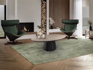 MASUTA DE CAFEA KORIA 130CM, REALIZATA DIN MDF, FINISAJ TRAVERTIN, STIL MODERN - Img 2