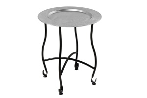 MASUTA DE CAFEA, MARRAKESCH 50CM, DIN METAL, ARGINTIU/NEGRU, ARTIM GROUP SELECTION - Img 5