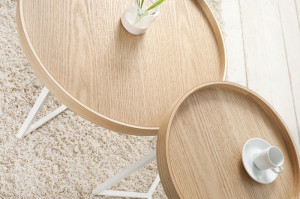 MASUTA DE CAFEA, MODUL, COD 36717, ALB/STEJAR, DESIGN MODERN - Img 2