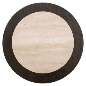 MASUTA DE CAFEA NANDO, 214218, CONFECTIONATA DIN FURNIR DE STEJAR, MDF, TRAVERTIN SI LEMN RECICLAT, MARO SI BEJ, STIL MODERN - Img 2