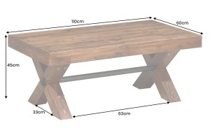 MASUTA DE CAFEA, NICE 110CM, LEMN DE PIN SI MDF, ASPECT NATUR, ARTIM GROUP SELECTION - Img 7