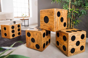 MASUTA DE CAFEA/NOPTIERA 40CM, CUBE, LEMN MASIV, DESIGN MODERN, COD 41811 - Img 2