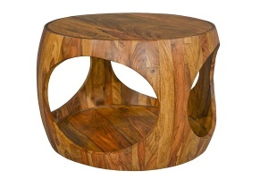 MASUTA DE CAFEA ORGANIC LOOP 60CM, REALIZATA DIN LEMN DE TRANDAFIR, DE CULOARE MARO, ARTIM GROUP SELECTION