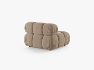 MODUL CANAPEA BELLIS, BEJ , CU TAPITERIE DIN CATIFEA VENUS, MICADONI - Img 3