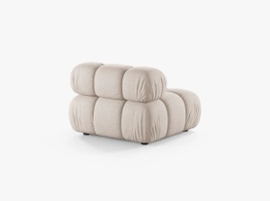 MODUL CANAPEA BELLIS, BEJ DESCHIS, CU TAPITERIE DIN TEXTIL STRUCTURAT LIBERTY, MICADONI - Img 3