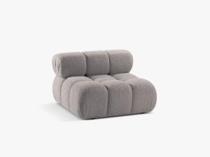 MODUL CANAPEA BELLIS, GRI DESCHIS, CU TAPITERIE DIN TEXTIL BOUCLE ROLF, MICADONI - Img 2