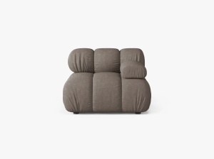MODUL CANAPEA BELLIS, PE DREAPTA, CAPPUCCINO, CU TAPITERIE DIN TEXTIL STRUCTURAT LIBERTY, MICADONI