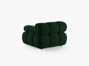 MODUL CANAPEA BELLIS, PE DREAPTA, VERDE SMARALD, CU TAPITERIE DIN CATIFEA BLUVEL, MICADONI - Img 3