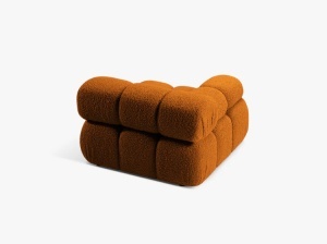MODUL CANAPEA BELLIS, PE STANGA, CARAMIZIU, CU TAPITERIE DIN TEXTIL BOUCLE ROLF, MICADONI - Img 3