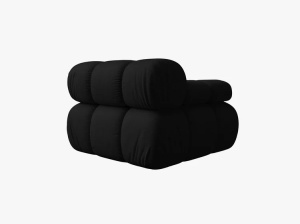 MODUL CANAPEA BELLIS, PE STANGA, NEGRU, CU TAPITERIE DIN TEXTIL 3D SONIC, MICADONI - Img 4