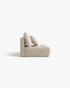MODUL CANAPEA BLOOM, BEJ DESCHIS, 95X97 CM, CU TAPITERIE DIN TEXTIL STRUCTURAT WIND, MICADONI - Img 3