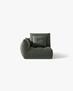 MODUL CANAPEA BLOOM, PE STANGA, VERDE MUSCHI, 116X97 CM, CU TAPITERIE DIN TEXTIL STRUCTURAT WIND, MICADONI