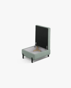 MODUL CANAPEA/COLTAR EXTENSIBIL GLORIA, VERDE MENTA, 76X92 CM, TAPITAT CU TAPITERIE DIN TEXTIL STRUCTURT BJORN, MICADONI - Img 2
