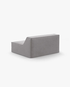 MODUL CANAPEA/COLTAR JODIE, 100X99 CM, GRI CALD, TAPITAT CU TAPITERIE DIN TEXTIL STRUCTURAT LINS, MICADONI - Img 3