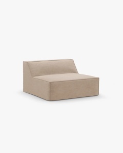 MODUL CANAPEA/COLTAR JODIE, 100X99 CM, NISIPIU, TAPITAT CU TAPITERIE DIN TEXTIL STRUCTURAT LINS, MICADONI