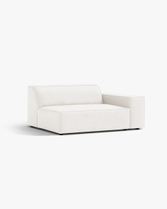 MODUL CANAPEA/COLTAR JODIE, 122X99 CM, ALB, PE DREAPTA, TAPITAT CU TAPITERIE DIN TEXTIL STRUCTURAT LIBERTY, MICADONI - Img 2