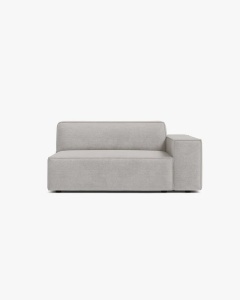 MODUL CANAPEA/COLTAR JODIE, 122X99 CM, GRI DESCHIS, PE DREAPTA, TAPITAT CU TAPITERIE DIN TEXTIL STRUCTURAT LIBERTY, MICADONI