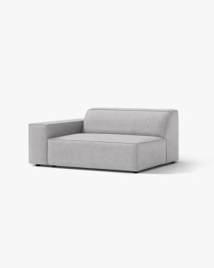 MODUL CANAPEA/COLTAR JODIE, 122X99 CM, GRI DESCHIS, PE STANGA, TAPITAT CU TAPITERIE DIN TEXTIL BOUCLE BALOO, MICADONI - Img 2