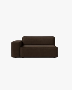 MODUL CANAPEA/COLTAR JODIE, 122X99 CM, MARO INCHIS, PE STANGA, TAPITAT CU TAPITERIE DIN TEXTIL CATIFEA BLUVEL, MICADONI