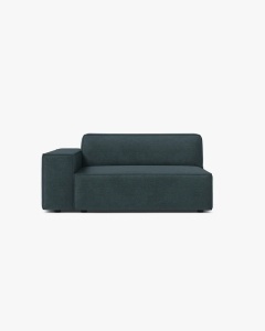 MODUL CANAPEA/COLTAR JODIE, 122X99 CM, PETROL INCHIS, PE STANGA, TAPITAT CU TAPITERIE DIN TEXTIL STRUCTURAT LIBERTY, MICADONI