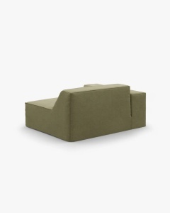 MODUL CANAPEA/COLTAR JODIE, 122X99 CM, VERDE DESCHIS, TAPITAT CU TAPITERIE DIN TEXTIL STRUCTURAT LINS, MICADONI - Img 3