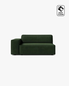 MODUL CANAPEA/COLTAR JODIE, 122X99 CM, VERDE SMARALD, PE STANGA, TAPITAT CU TAPITERIE DIN TEXTIL CATIFEA VENUS, MICADONI