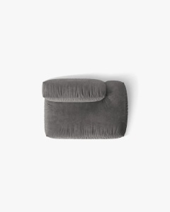 MODUL CANAPEA/COLTAR MARTINA, 133X106 CM, PE DREAPTA, GRI, TAPITAT CU TAPITERIE DIN TEXTIL CATIFEA VOGUE, MICADONI - Img 4