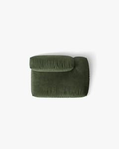 MODUL CANAPEA/COLTAR MARTINA, 133X106 CM, PE DREAPTA, VERDE, TAPITAT CU TAPITERIE DIN TEXTIL CATIFEA VOGUE, MICADONI - Img 4
