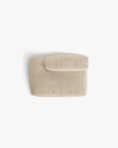 MODUL CANAPEA/COLTAR MARTINA, 133X106 CM, PE STANGA, BEJ DESCHIS, TAPITAT CU TAPITERIE DIN TEXTIL CATIFEA VOGUE, MICADONI - Img 4