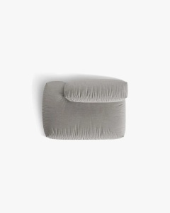 MODUL CANAPEA/COLTAR MARTINA, 133X106 CM, PE STANGA, GRI DESCHIS, TAPITAT CU TAPITERIE DIN TEXTIL STRUCTURAT BOSTON, MICADONI - Img 4