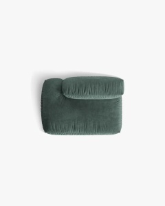 MODUL CANAPEA/COLTAR MARTINA, 133X106 CM, PE STANGA, VERDE MUSCHI, TAPITAT CU TAPITERIE DIN TEXTIL CATIFEA VOGUE, MICADONI - Img 4