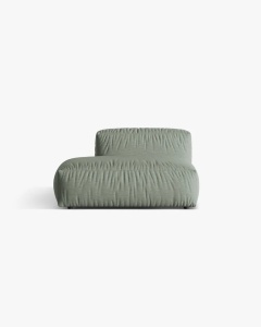 MODUL CANAPEA/COLTAR MARTINA, 133X106 CM, PE STANGA, VERDE MUSCHI, TAPITAT CU TAPITERIE DIN TEXTIL STRUCTURAT BOSTON, MICADONI