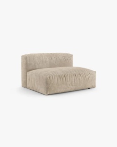 MODUL CANAPEA/COLTAR MARTINA, 76X130 CM, BEJ DESCHIS, TAPITAT CU TAPITERIE DIN TEXTIL CATIFEA VOGUE, MICADONI - Img 2