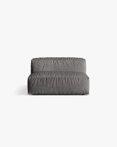 MODUL CANAPEA/COLTAR MARTINA, 76X130 CM, GRI, TAPITAT CU TAPITERIE DIN TEXTIL CATIFEA VOGUE, MICADONI