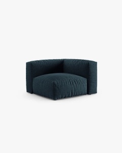 MODUL CANAPEA/COLTAR MARTINA, 90X120 CM, BLUE JEANS, TAPITAT CU TAPITERIE DIN TEXTIL STRUCTURAT BOSTON, MICADONI - Img 2