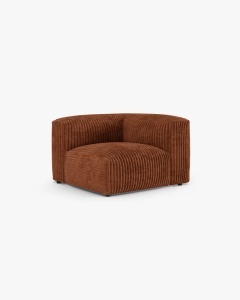 MODUL CANAPEA/COLTAR MARTINA, 90X120 CM, CARAMIZIU, TAPITAT CU TAPITERIE DIN TEXTIL CORDOI TILIA, MICADONI - Img 2