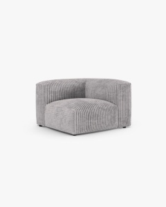 MODUL CANAPEA/COLTAR MARTINA, 90X120 CM, GRI DESCHIS, TAPITAT CU TAPITERIE DIN TEXTIL CORDOI TILIA, MICADONI - Img 2