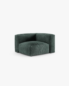 MODUL CANAPEA/COLTAR MARTINA, 90X120 CM, VERDE MUSCHI, TAPITAT CU TAPITERIE DIN TEXTIL CATIFEA VOGUE, MICADONI - Img 2
