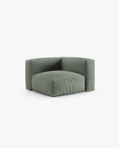 MODUL CANAPEA/COLTAR MARTINA, 90X120 CM, VERDE MUSCHI, TAPITAT CU TAPITERIE DIN TEXTIL STRUCTURAT BOSTON, MICADONI - Img 2