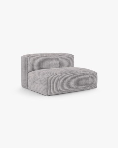 MODUL CANAPEA/COLTAR MARTINA, 90X132 CM, GRI DESCHIS, TAPITAT CU TAPITERIE DIN TEXTIL CORDOI TILIA, MICADONI - Img 2