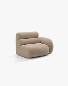 MODUL CANAPEA/COLTAR NEO, PE DREAPTA, NISIPIU, 110X100 CM, TAPITAT CU TAPITERIE DIN TEXTIL CHENILLE SILENCIO, MICADONI - Img 2