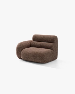 MODUL CANAPEA/COLTAR NEO, PE STANGA, MARO, 110X100 CM, TAPITAT CU TAPITERIE DIN TEXTIL CHENILLE SILENCIO, MICADONI - Img 2