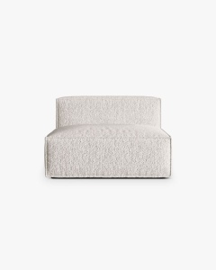 MODUL CANAPEA/COLTAR NURIA MELANJ GRI BEJ 120X110 CM, TAPITAT CU TAPITERIE DIN TEXTIL BOUCLE MONET, MICADONI