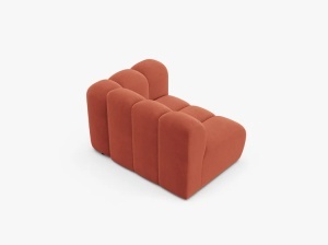 MODUL CANAPEA LUPIN, 114 CM, PE DREAPTA, CARAMIZIU, CU TAPITERIE DIN TEXTIL CATIFEA VENUS, MICADONI - Img 3