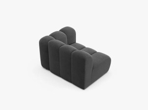 MODUL CANAPEA LUPIN, 114 CM, PE DREAPTA, GRI, CU TAPITERIE DIN TEXTIL CATIFEA VENUS, MICADONI - Img 3