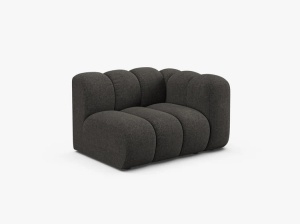 MODUL CANAPEA LUPIN, 114 CM, PE DREAPTA, GRI INCHIS, CU TAPITERIE DIN TEXTIL CHENILLE EDEN, MICADONI - Img 2