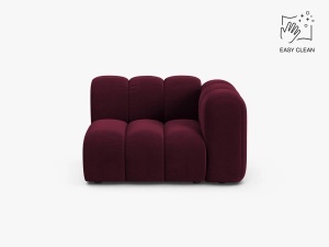 MODUL CANAPEA LUPIN, 114 CM, PE DREAPTA, VISINIU, CU TAPITERIE DIN TEXTIL CATIFEA VENUS, MICADONI