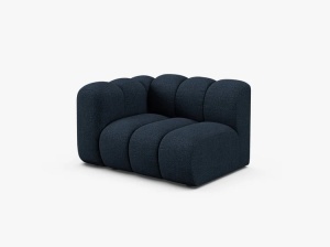 MODUL CANAPEA LUPIN, 114 CM, PE STANGA, ALBASTRU INCHIS, CU TAPITERIE DIN TEXTIL BOUCLE BALOO, MICADONI - Img 2