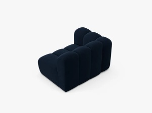 MODUL CANAPEA LUPIN, 114 CM, PE STANGA, ALBASTRU ROYAL, CU TAPITERIE DIN TEXTIL CATIFEA SALVADOR, MICADONI - Img 3