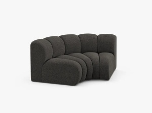 MODUL CANAPEA LUPIN, 185 CM, GRI INCHIS, CU TAPITERIE DIN TEXTIL CHENILLE EDEN, MICADONI - Img 2